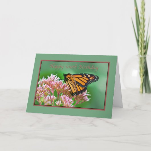 Anniversaire, 100e, Carte Monarque Papillon (Devant)