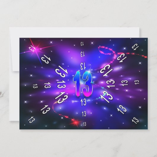 ANNIVERSAIRE 13e - Univers Abstrait - INVITATION (Devant)
