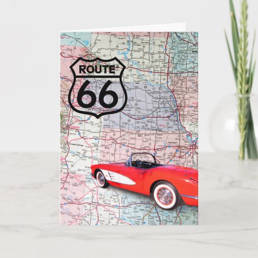 Anniversaire 1960 Corevette Sur La Carte (Devant)