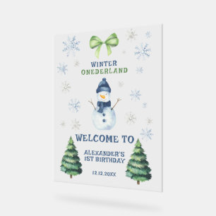 Anniversaire 1 an Winter Onederland Bonhomme de ne