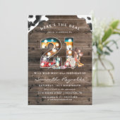 Anniversaire 21 ans | Wild West Cowboy Invitation (Debout devant)
