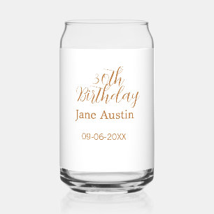 anniversaire 30 ans cuivre marron simple stylé nom