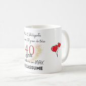 anniversaire 40 ans tasse de café (Devant droit)