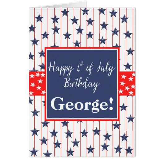 Anniversaire 4 juillet personnalisable (Devant)