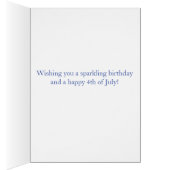 Anniversaire 4 juillet personnalisable (Intérieur (Droit))