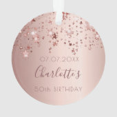 Anniversaire 50 étoiles brillantes d'or rose (dos)