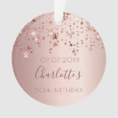 Anniversaire 50 étoiles brillantes d'or rose (devant)