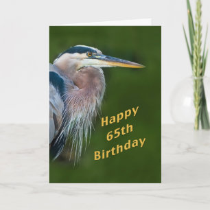 Anniversaire, 65e, Grande carte d'oiseaux du Héron