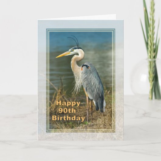 Anniversaire, 90ème, Grande carte d'oiseau de Héro (Devant)