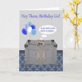 Anniversaire à Anniversaire Fille, cartes humorist (Fleur jaune)