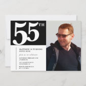 Anniversaire adulte 55e anniversaire invitation Ph (Devant)