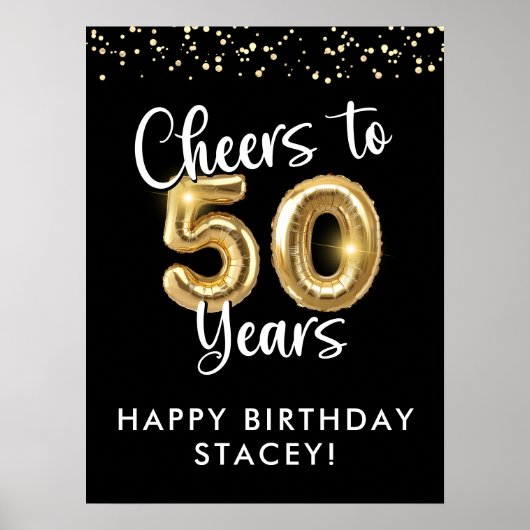 anniversaire Affiche de bienvenue à 50 ans (Devant)