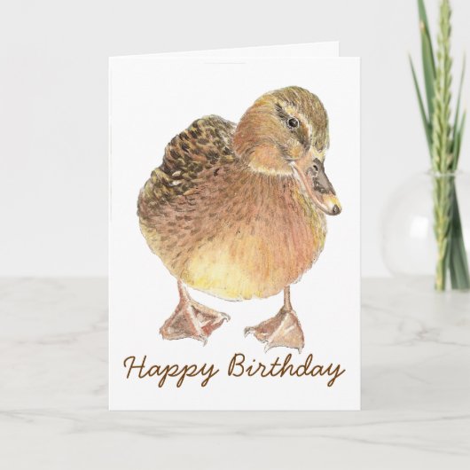 Anniversaire amusant avec carte de canard mignonne (Devant)