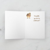 Anniversaire amusant avec carte de canard mignonne (Intérieur)