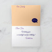 Anniversaire amusant, Carte de voeux pliée (Intérieur)