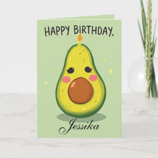 Anniversaire amusant Obtenons une carte Avocado éc (Devant)