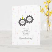 Anniversaire amusant sur les cartes de jour fiscal (Fleur jaune)