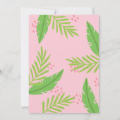 Anniversaire ananas & Flamant rose Invitations ave (Dos)