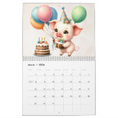 Anniversaire Animal Friends 2026 Calendrier 12 Moi (Mar 2026)