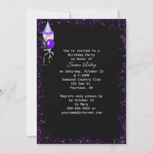 Anniversaire Année 1921 Invitation (Dos)