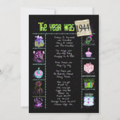 Anniversaire Année 1944 Invitation (Devant)