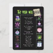 Anniversaire Année 1956 Invitation (Devant)