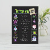 Anniversaire Année 1959 Invitation (Debout devant)