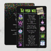 Anniversaire Année 2002 Invitation (Devant / Derrière)