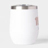 Anniversaire Année, coutume de typographie rose te (Avant)