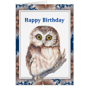 Anniversaire Anniversaire Cute Little Owl Bird