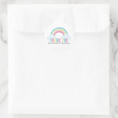 Anniversaire arc-en-ciel merci autocollant (Sac)