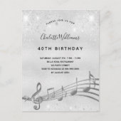 Anniversaire argent note 40e invitation (Devant)