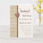 Anniversaire au mari - Pourquoi je t'aime? Carte (Fleur jaune)