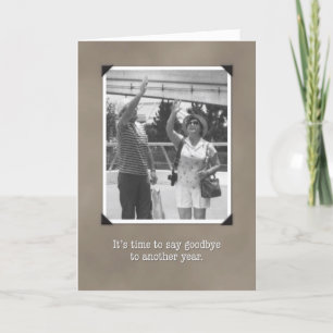 Anniversaire Au Revoir À L'Année, Carte Vintage Dr