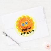 ANNIVERSAIRE : Autocollant d'anniversaire Sunshine (Enveloppe)