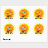 ANNIVERSAIRE : Autocollant d'anniversaire Sunshine (Feuille)