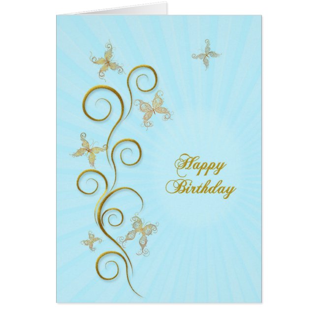 Anniversaire aux papillons dorés (Devant)