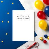 Anniversaire avec carte d'animaux caricaturaux trè