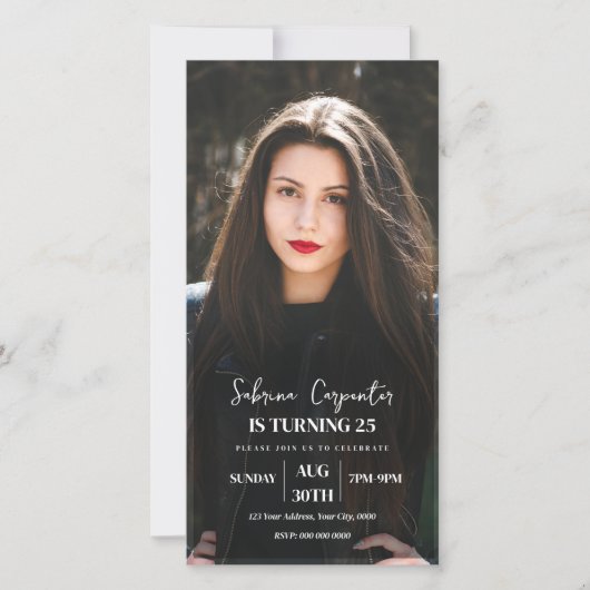 Anniversaire avec invitation photo (Devant)