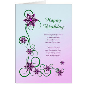 Anniversaire avec rouleaux et fleurs