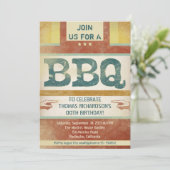 anniversaire barbeque invitations soirée style vin (Debout devant)