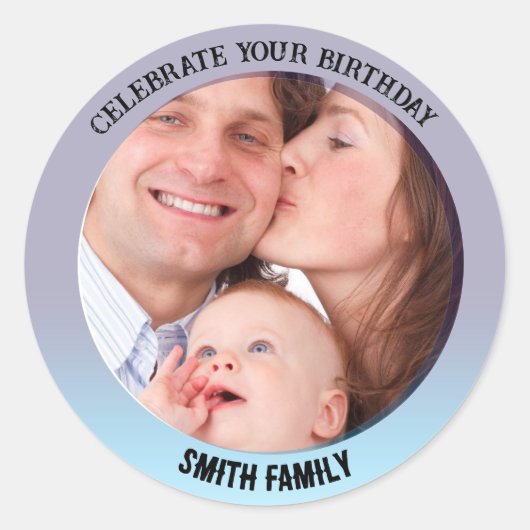 Anniversaire Bash : Sticker rond de fête (Devant)