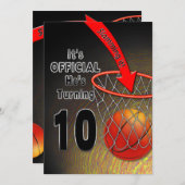 ANNIVERSAIRE - BASKETBALL - 10E INVITATION (Devant / Derrière)