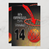ANNIVERSAIRE - BASKETBALL - 14E INVITATION (Devant / Derrière)