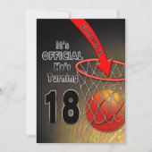 ANNIVERSAIRE - BASKETBALL - 18E INVITATION (Devant)