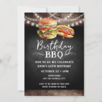 Anniversaire BBQ 60e anniversaire Invitation