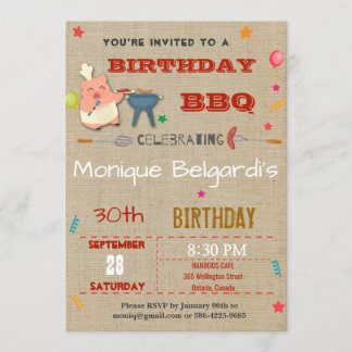 ANNIVERSAIRE BBQ PARTY INVITATION | TOUT ÂGE