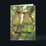 Anniversaire Bird Couple Femme I love Carte<br><div class="desc">Custom Joyeux anniversaire</div>