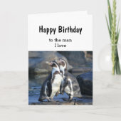 Anniversaire Bird Couple Homme I love Carte (Devant)
