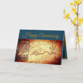 Anniversaire bleu de la carte et de la sphère (Fleur jaune)